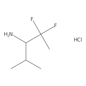 (S)-2,2-Difluoro-4-methylpentan-3-amine hcl结构式