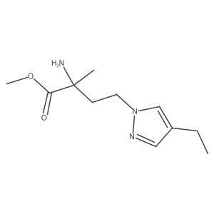 methyl 2-amino-4-(4-ethyl-1H-pyrazol-1-yl)-2-methylbutanoate Structure