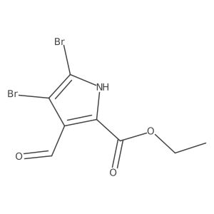 Ethyl 4,5-dibromo-3-formyl-1H-pyrrole-2-carboxylate结构式