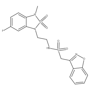 1-(benzo[d]isoxazol-3-yl)-N-(2-(6-fluoro-3-methyl-2,2-dioxidobenzo[c][1,2,5]thiadiazol-1(3H)-yl)ethyl)methanesulfonamide Structure