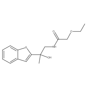 N-(2-(benzo[b]thiophen-2-yl)-2-hydroxypropyl)-2-ethoxyacetamide结构式