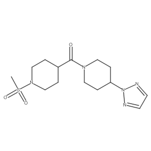 (4-(2H-1,2,3-triazol-2-yl)piperidin-1-yl)(1-(methylsulfonyl)piperidin-4-yl)methanone Structure