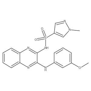 N-(3-((3-methoxyphenyl)amino)quinoxalin-2-yl)-1-methyl-1H-pyrazole-4-sulfonamide Structure