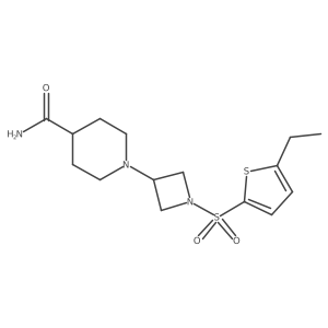 1-(1-((5-Ethylthiophen-2-yl)sulfonyl)azetidin-3-yl)piperidine-4-carboxamide Structure