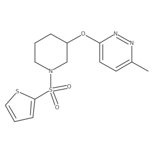 3-Methyl-6-((1-(thiophen-2-ylsulfonyl)piperidin-3-yl)oxy)pyridazine结构式