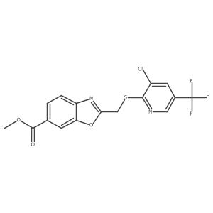 Methyl 2-({[3-chloro-5-(trifluoromethyl)-2-pyridinyl]sulfanyl}methyl)-1,3-benzoxazole-6-carboxylate Structure