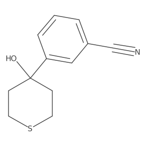 3-(4-Hydroxythian-4-yl)benzonitrile Structure
