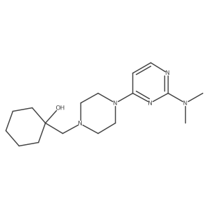 1-({4-[2-(Dimethylamino)pyrimidin-4-yl]piperazin-1-yl}methyl)cyclohexan-1-ol Structure