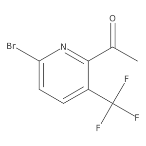 1-(6-Bromo-3-(trifluoromethyl)pyridin-2-yl)ethanone结构式
