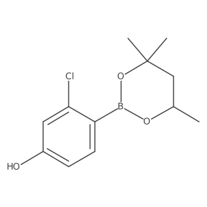 3-Chloro-4-(4,4,6-trimethyl-1,3,2-dioxaborinan-2-YL)phenol结构式