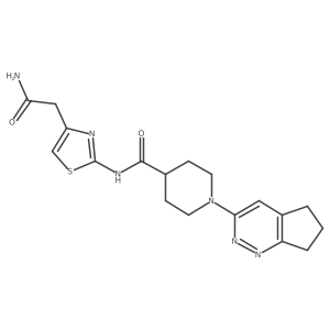 N-[4-(carbamoylmethyl)-1,3-thiazol-2-yl]-1-{5H,6H,7H-cyclopenta[c]pyridazin-3-yl}piperidine-4-carboxamide Structure