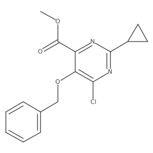 Methyl 5-(benzyloxy)-6-chloro-2-cyclopropylpyrimidine-4-carboxylate结构式