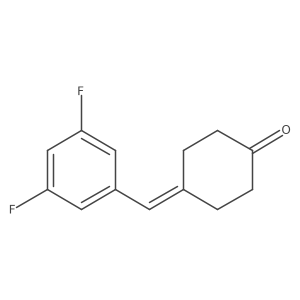 4-[(3,5-Difluorophenyl)methylidene]cyclohexan-1-one结构式