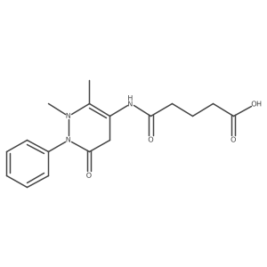5-[(2,3-Dimethyl-6-oxo-1-phenyl-1,2,5,6-tetrahydropyridazin-4-yl)amino]-5-oxopentanoic acid Structure