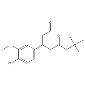 tert-butyl N-[(1S)-1-(4-chloro-3-methoxyphenyl)-3-oxopropyl]carbamate结构式