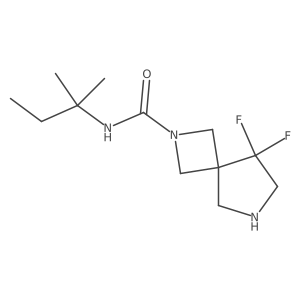 8,8-difluoro-N-(2-methylbutan-2-yl)-2,6-diazaspiro[3.4]octane-2-carboxamide Structure