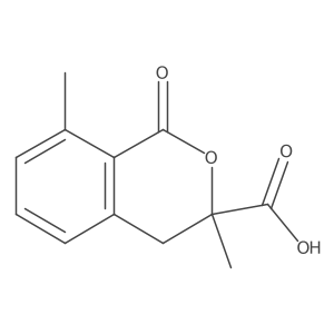 3,8-dimethyl-1-oxo-3,4-dihydro-1H-2-benzopyran-3-carboxylic acid结构式