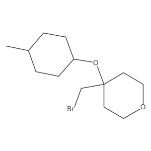 4-(Bromomethyl)-4-[(4-methylcyclohexyl)oxy]oxane结构式