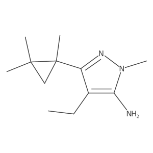 4-ethyl-1-methyl-3-(1,2,2-trimethylcyclopropyl)-1H-pyrazol-5-amine结构式