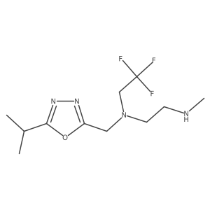 [2-(Methylamino)ethyl]({[5-(propan-2-yl)-1,3,4-oxadiazol-2-yl]methyl})(2,2,2-trifluoroethyl)amine Structure