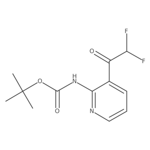 tert-butyl N-[3-(2,2-difluoroacetyl)pyridin-2-yl]carbamate结构式
