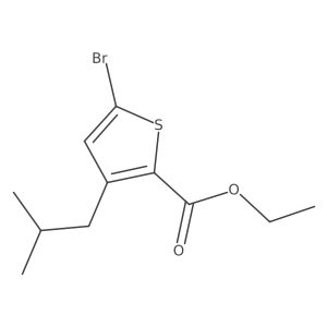 Ethyl 5-bromo-3-(2-methylpropyl)thiophene-2-carboxylate结构式