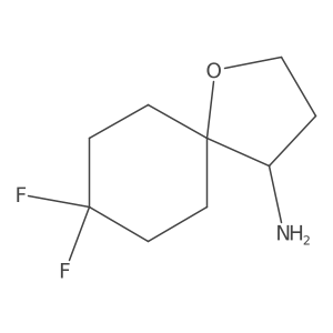 8,8-Difluoro-1-oxaspiro[4.5]decan-4-amine Structure