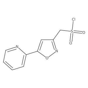 [5-(Pyridin-2-yl)-1,2-oxazol-3-yl]methanesulfonyl chloride Structure
