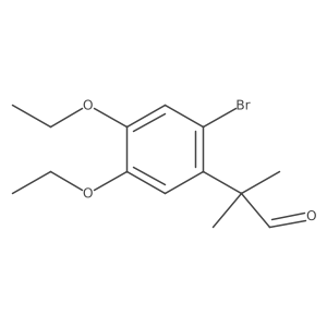 2-(2-Bromo-4,5-diethoxyphenyl)-2-methylpropanal结构式