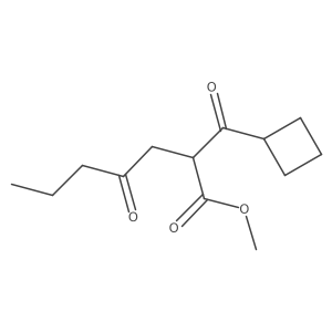 Methyl 2-cyclobutanecarbonyl-4-oxoheptanoate结构式