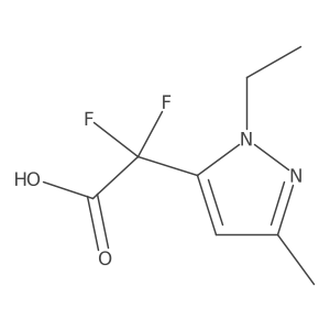2-(1-ethyl-3-methyl-1H-pyrazol-5-yl)-2,2-difluoroacetic acid Structure