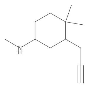 N,4,4-trimethyl-3-(prop-2-yn-1-yl)cyclohexan-1-amine结构式