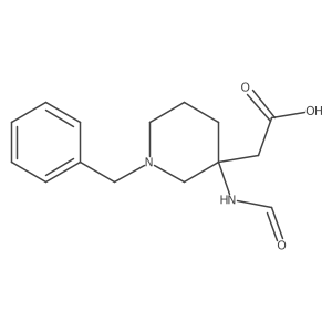 2-(1-Benzyl-3-formamidopiperidin-3-yl)acetic acid Structure