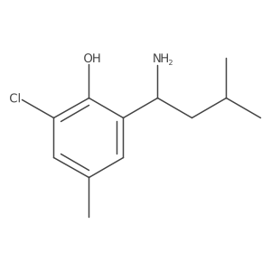 2-(1-Amino-3-methylbutyl)-6-chloro-4-methylphenol结构式