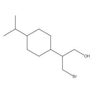 3-Bromo-2-[4-(propan-2-yl)cyclohexyl]propan-1-ol Structure