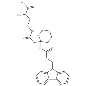 (2S)-4-{2-[4-({[(9H-fluoren-9-yl)methoxy]carbonyl}amino)thian-4-yl]acetamido}-2-hydroxybutanoic acid Structure