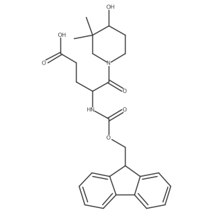 4-({[(9H-fluoren-9-yl)methoxy]carbonyl}amino)-5-(4-hydroxy-3,3-dimethylpiperidin-1-yl)-5-oxopentanoic acid结构式