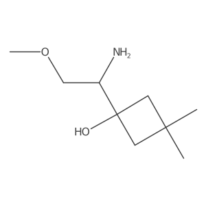 1-(1-Amino-2-methoxyethyl)-3,3-dimethylcyclobutan-1-ol Structure