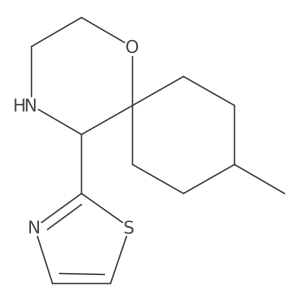 9-Methyl-5-(1,3-thiazol-2-yl)-1-oxa-4-azaspiro[5.5]undecane结构式