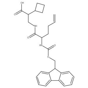 2-cyclobutyl-3-[2-({[(9H-fluoren-9-yl)methoxy]carbonyl}amino)hex-5-enamido]propanoic acid Structure
