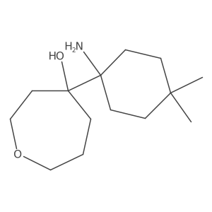 4-(1-Amino-4,4-dimethylcyclohexyl)oxepan-4-ol结构式