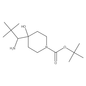 Tert-butyl 4-(1-amino-2,2-dimethylpropyl)-4-hydroxypiperidine-1-carboxylate Structure
