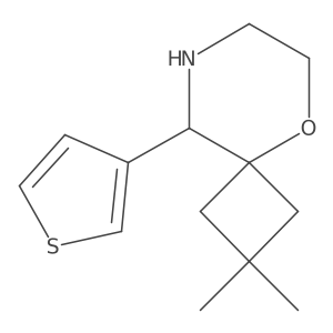 2,2-Dimethyl-9-(thiophen-3-yl)-5-oxa-8-azaspiro[3.5]nonane结构式