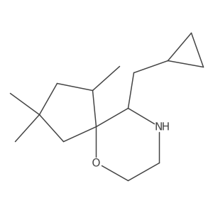 10-(Cyclopropylmethyl)-1,3,3-trimethyl-6-oxa-9-azaspiro[4.5]decane结构式