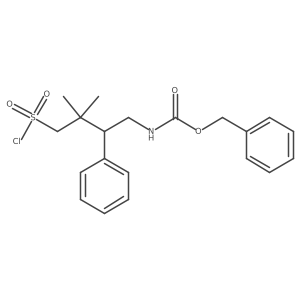 benzyl N-[4-(chlorosulfonyl)-3,3-dimethyl-2-phenylbutyl]carbamate Structure