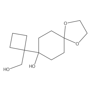 8-[1-(Hydroxymethyl)cyclobutyl]-1,4-dioxaspiro[4.5]decan-8-ol结构式