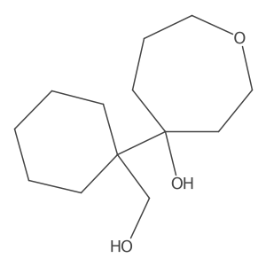 4-[1-(Hydroxymethyl)cyclohexyl]oxepan-4-ol结构式