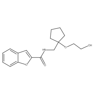N-((1-(2-hydroxyethoxy)cyclopentyl)methyl)benzofuran-2-carboxamide Structure