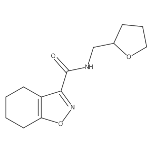N-((tetrahydrofuran-2-yl)methyl)-4,5,6,7-tetrahydrobenzo[d]isoxazole-3-carboxamide结构式