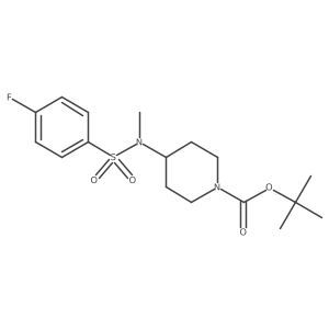 tert-Butyl 4-((4-fluoro-N-methylphenyl)sulfonamido)piperidine-1-carboxylate结构式